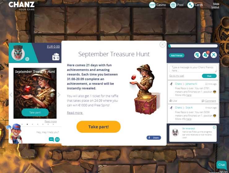 premium Chanz Casino bonus de dépôt égalé image en France