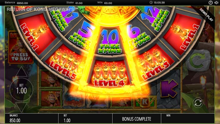 Return of Kong MegaWays Mystery Bonus Buy feature.